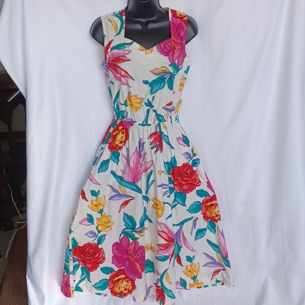 Vintage Kay Brandon Cotton Summer Dress, made in the USA